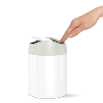 Odpadkový kôš voľne stojaci Simplehuman Mini bin 1,5 l Biela oceľ mat SHCW2079