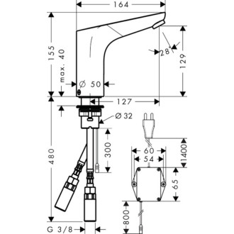 Umývadlová batéria Hansgrohe Focus so senzorom chróm 31173000