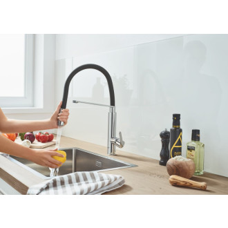 Drezová batéria Grohe Feel s vyťahovacou sprškou, 2 prúdy chróm 31489000
