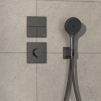 Sprchová batéria Hansgrohe ShowerSelect Comfort E bez podomietkového telesa kartáčovaný čierny chróm 15574340