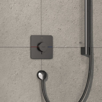 Sprchová batéria Hansgrohe ShowerSelect Comfort Q bez podomietkového telesa kartáčovaný čierny chróm 15581340