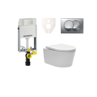 Cenovo zvýhodnený závesný WC set Geberit na zamurovanie + WC SAT Brevis SIKOGE1W72