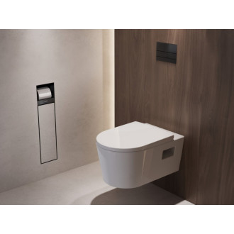 Wc štetka Hansgrohe XtraStoris Rocks držiakom matná čierna 56062670