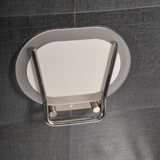 Sprchové sedátko Ravak Ovo Chrome biela B8F0000029