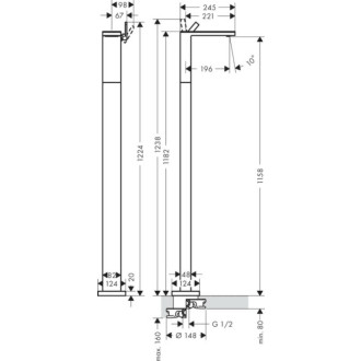 Umývadlová batéria Hansgrohe Axor MyEdition bez podomietkového telesa chróm/zrkadlové sklo 47040000