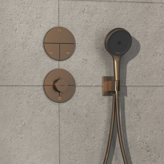 Sprchová batéria Hansgrohe ShowerSelect Comfort S bez podomietkového telesa kartáčovaný bronz 15562140