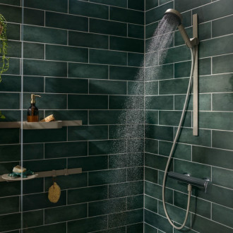 Sprchová tyč Hansgrohe WallStoris Planet Edition lepenie/vŕtanie bez príslušenstva béžová 28911210