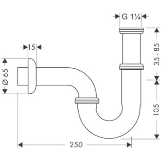 Sifón umývadlový Hansgrohe 5/4" 53002000
