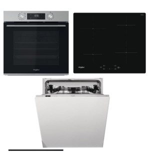 Akční set spotřebičů Whirlpool trouba OMK58CU1SX + indukční deska WSQ7360NE + vestavná myčka WIC3C26F SETWH25