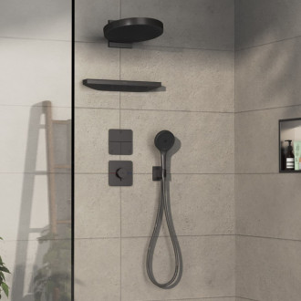 Sprchová batéria Hansgrohe ShowerSelect Comfort Q bez podomietkového telesa kartáčovaný čierny chróm 15588340