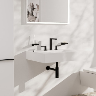 Umývadlová batéria Hansgrohe Tecturis E s clic-clacom matná čierna 73030670