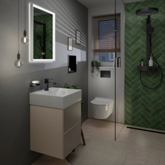 Sprchový systém Hansgrohe Rainfinity na stenu s termostatickou batériou matná čierna 28742670