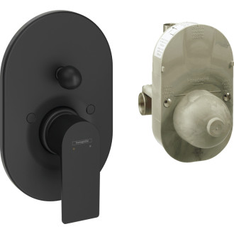 Vaňová batéria Hansgrohe Rebris E vrátane podomietkového telesa matná čierna 72458670