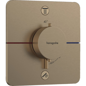 Vaňová batéria Hansgrohe ShowerSelect Comfort Q bez podomietkového telesa kartáčovaný bronz 15586140