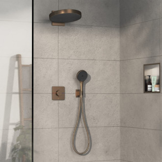 Vaňová batéria Hansgrohe ShowerSelect Comfort Q bez podomietkového telesa kartáčovaný bronz 15586140