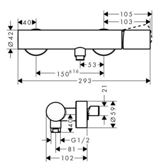 Sprchová batéria Hansgrohe Axor Uno bez sprchového setu 150 mm kartáčovaný nikel 45600820