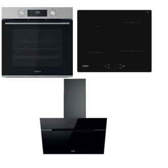 Akční set spotřebičů Whirlpool trouba OMK58CU1SX + indukční deska WSQ7360NE + komínový odsavač par WHVP62FLTSK SETWH22