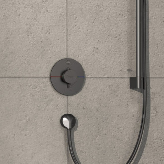 Sprchová batéria Hansgrohe ShowerSelect Comfort S bez podomietkového telesa kartáčovaný čierny chróm 15553340