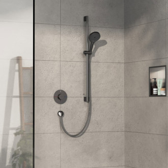 Sprchová batéria Hansgrohe ShowerSelect Comfort S bez podomietkového telesa kartáčovaný čierny chróm 15553340