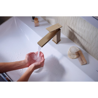 Umývadlová batéria Hansgrohe Tecturis E bez výpustu kartáčovaný bronz 73012140