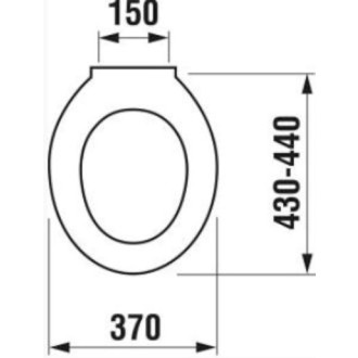 WC doštička Fayans Neo thermoplast biela SIKOSJNE91390