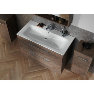Kúpeľňová skrinka s umývadlom Geberit Selnova 100x50,2x65,2 cm orech hickory 501.246.00.1