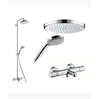 Sprchový systém Hansgrohe Croma na stenu s vaňovým termostatom chróm 27223000
