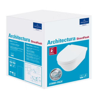 Wc s doskou softclose závesné Villeroy &amp; Boch Architectúra zadný odpad 4694HR01