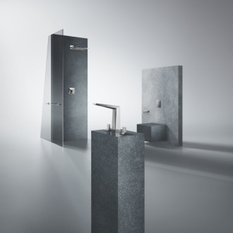 Hlavová sprcha Grohe Rainshower Cube na stenu vrátane sprchového ramena supersteel 26564DC0