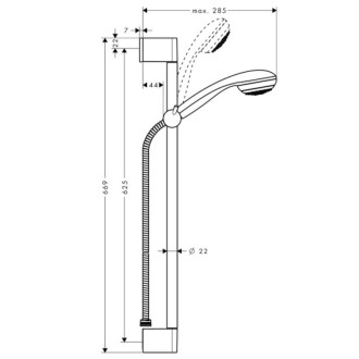 Sprchový set Hansgrohe Crometta 85 chróm 27652000