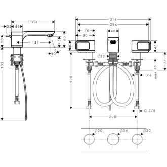 Umývadlová batéria Hansgrohe Axor Urquiola s výpustom chróm 11041000