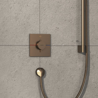 Sprchová batéria Hansgrohe ShowerSelect Comfort E bez podomietkového telesa kartáčovaný bronz 15571140