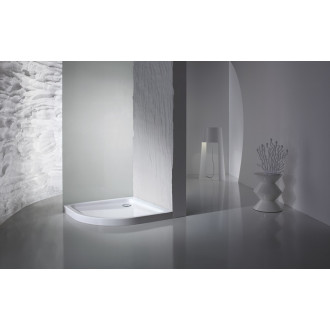 Sprchová vanička štvrťkruhová Kaldewei Arrondo 90x90 cm smaltovaná oceľ alpská biela 460400010001