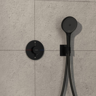 Vaňová batéria Hansgrohe ShowerSelect Comfort S bez podomietkového telesa matná čierna 15556670