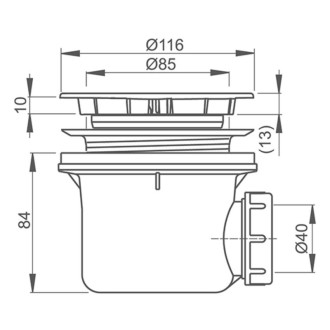 Vaničkový sifón Roth 90 mm 8100021