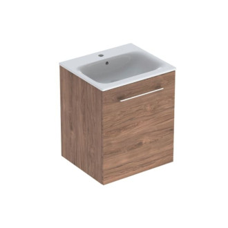 Kúpeľňová skrinka s umývadlom Geberit Selnova 55x50,2x65,2 cm orech hickory 501.250.00.1