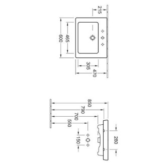 Umývadlo Villeroy &amp; Boch Subway 2.0 60x47 cm 7113F0R1