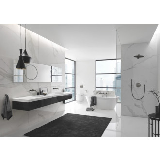 Hlavová sprcha Grohe Rainshower SmartActive vrátane sprchového ramena kartáčovaný hard graphite 26475AL0