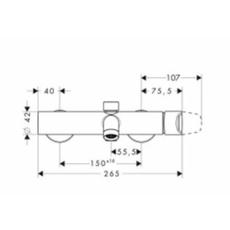 Vaňová batéria Hansgrohe Axor Citterio M bez sprchového setu 150 mm chróm 34420000