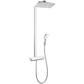 Sprchový systém Hansgrohe Raindance E na stenu s termostatickou batériou biela/chróm 27112400