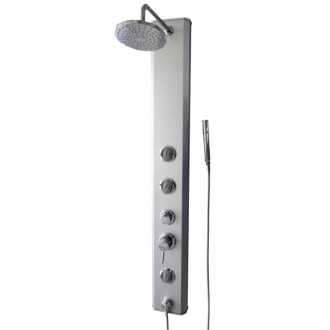 Sprchový panel Multi na stenu aj do rohu s pákovou batériou chróm BASICSHOWER