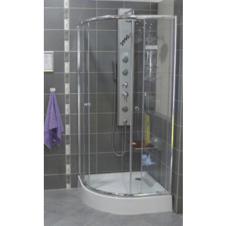 Sprchový panel Multi na stenu aj do rohu s pákovou batériou chróm BASICSHOWER