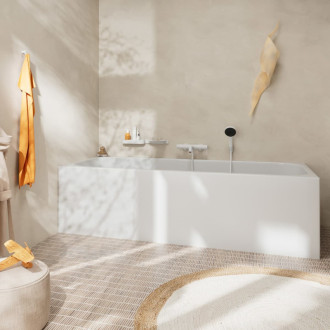 Vaňová batéria Hansgrohe Tecturis S bez sprchového setu 150 mm matná biela 73422700