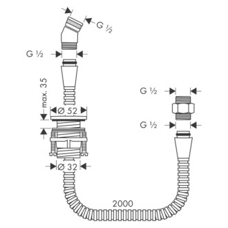 Držiak sprchy Hansgrohe na okraj vane chróm 28307000