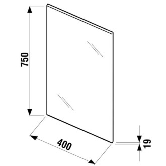 Zrkadlo Jika Lyra Plus 40x75 cm biela H4531810383041