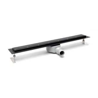 Sprchový žľab SAT 80 cm nerez čierny ZLAB80NRZBL