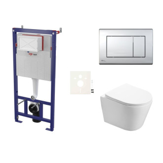 Závesný WC set do ľahkých stien / predstenová SAT Infinitio SIKOSSIN21K