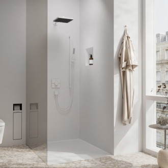 Vaňová batéria Hansgrohe ShowerSelect Comfort E bez podomietkového telesa matná biela 15572700