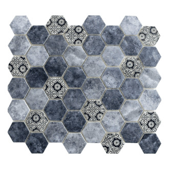 Skleněná mozaika Premium Mosaic azul 28x32 cm mat PATCHWORK45AZ