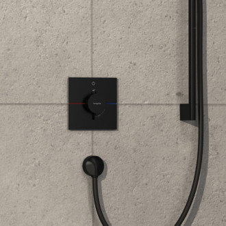 Sprchová batéria Hansgrohe ShowerSelect Comfort E bez podomietkového telesa matná čierna 15571670